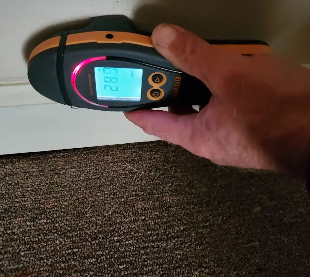 Moisture detection at baseboard during Sewage Cleanup & Sanitation in Moraine